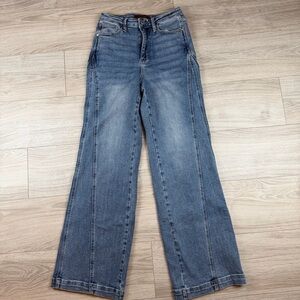 Judy Blue Joy Retro High Rise Side Seam Wide Leg Stretch JB88766 Size 27